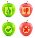 Apple cut out symbols Royalty Free Stock Photo