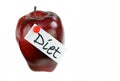 Apple with Diet Tag Royalty Free Stock Photo