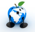 Apple-earth Royalty Free Stock Photo
