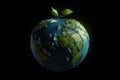 Apple earth. Generative ai Royalty Free Stock Photo