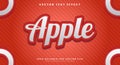 Apple editable Text Effect Template Royalty Free Stock Photo