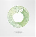 Apple. Elements for design,Vector apple illustration.Green apple icon, ecology and bio food concept