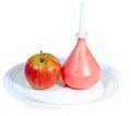 Apple and enema Royalty Free Stock Photo