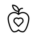 Apple favorite line vector icon