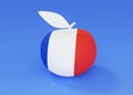 Apple with flag of France