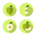 Apple Flat Icon Royalty Free Stock Photo