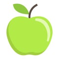 Apple flat icon, fruit and diet, vector graphics