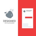 Apple, Food, Science Grey Logo Design and Business Card Template