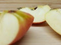 Apple on four parts Royalty Free Stock Photo