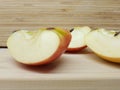 Apple on four parts Royalty Free Stock Photo