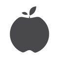 Apple fresh healthy fruit diet silhouette icon design Royalty Free Stock Photo