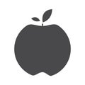 Apple fresh healthy fruit diet silhouette icon design