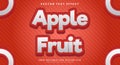Apple Fruit editable Text Effect Template Royalty Free Stock Photo