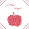 Apple fruit geometric card template for variety of purpose