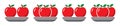 Apple fruit icon. Fruits plate set icon, vector illustration Royalty Free Stock Photo