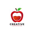 Apple Fruit Juice Logo with Modern Style.Brand Identity Logos Designs Vector Illustration Template. Royalty Free Stock Photo