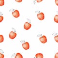 Apple fruit texture pattern watercolor