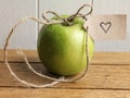 Apple gift from the heart Royalty Free Stock Photo