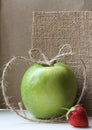 Apple gift from the heart Royalty Free Stock Photo