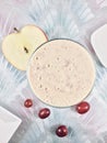 An apple and grape smoothie Royalty Free Stock Photo