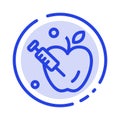 Apple, Gravity, Science Blue Dotted Line Line Icon Royalty Free Stock Photo