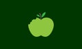 Apple green with bite modern logo design vector icon symbol illustration Royalty Free Stock Photo