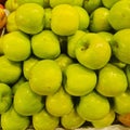 Apple in green color suitable for consumption big sweets