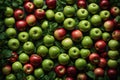 apple green Overhead view of a set collection. ai generative Royalty Free Stock Photo
