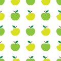 Apple green white seamless pattern background Royalty Free Stock Photo