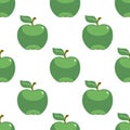 Apple green white seamless pattern background Royalty Free Stock Photo