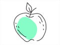 Apple in a hand-drawn style