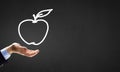 Apple in hand Royalty Free Stock Photo