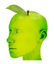 The apple head Royalty Free Stock Photo