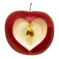 Apple with heart shape