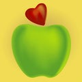 Apple heart (vector)