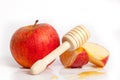 Apple and honey for Rosh Hashana jewish new year Royalty Free Stock Photo