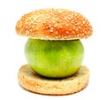 Apple in humburger