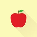 Apple icon, flat design style, vector illustration Royalty Free Stock Photo