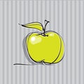 Apple icon, freehand drawing