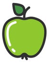 Apple icon. Fresh green food. Garden fruit Royalty Free Stock Photo