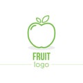 Apple icon. Fruit logotype. Vector illustration, flat and minimal style