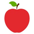 Apple icon. Red apple logo isolated on white background. Vector illustration for any design Royalty Free Stock Photo