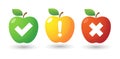 Apple icon set with survey icons Royalty Free Stock Photo