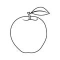 Apple icon simple, colored, for logo. Dessert, fruit food, icon for web, gradient