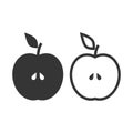 Apple icon - vector Royalty Free Stock Photo