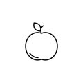 Apple icon vector. Apple fruit symbol illustration. Flat design style on white background. eps 10 Royalty Free Stock Photo