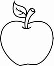 Apple icon vector illustration black white Royalty Free Stock Photo