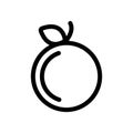 Apple icon vector. Isolated contour symbol illustration Royalty Free Stock Photo