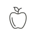 Apple icon vector. Outline fruit , line apple symbol.