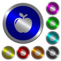 Apple luminous coin-like round color buttons